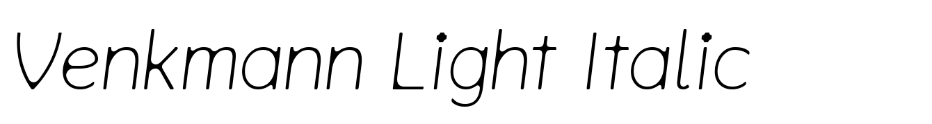 Venkmann Light Italic